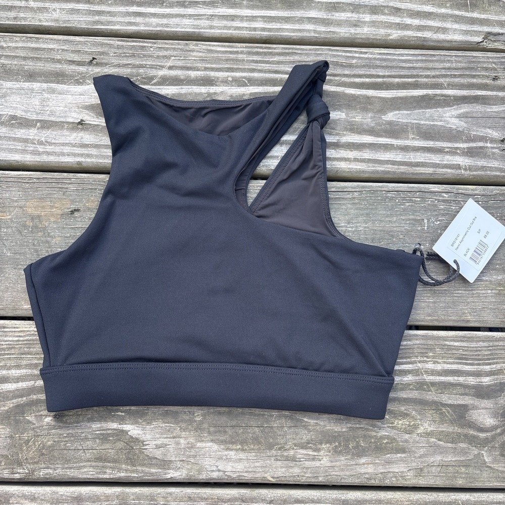 NWT Bandier Le Ore Black Nemi Asymmetric Cut Out Bra small $68